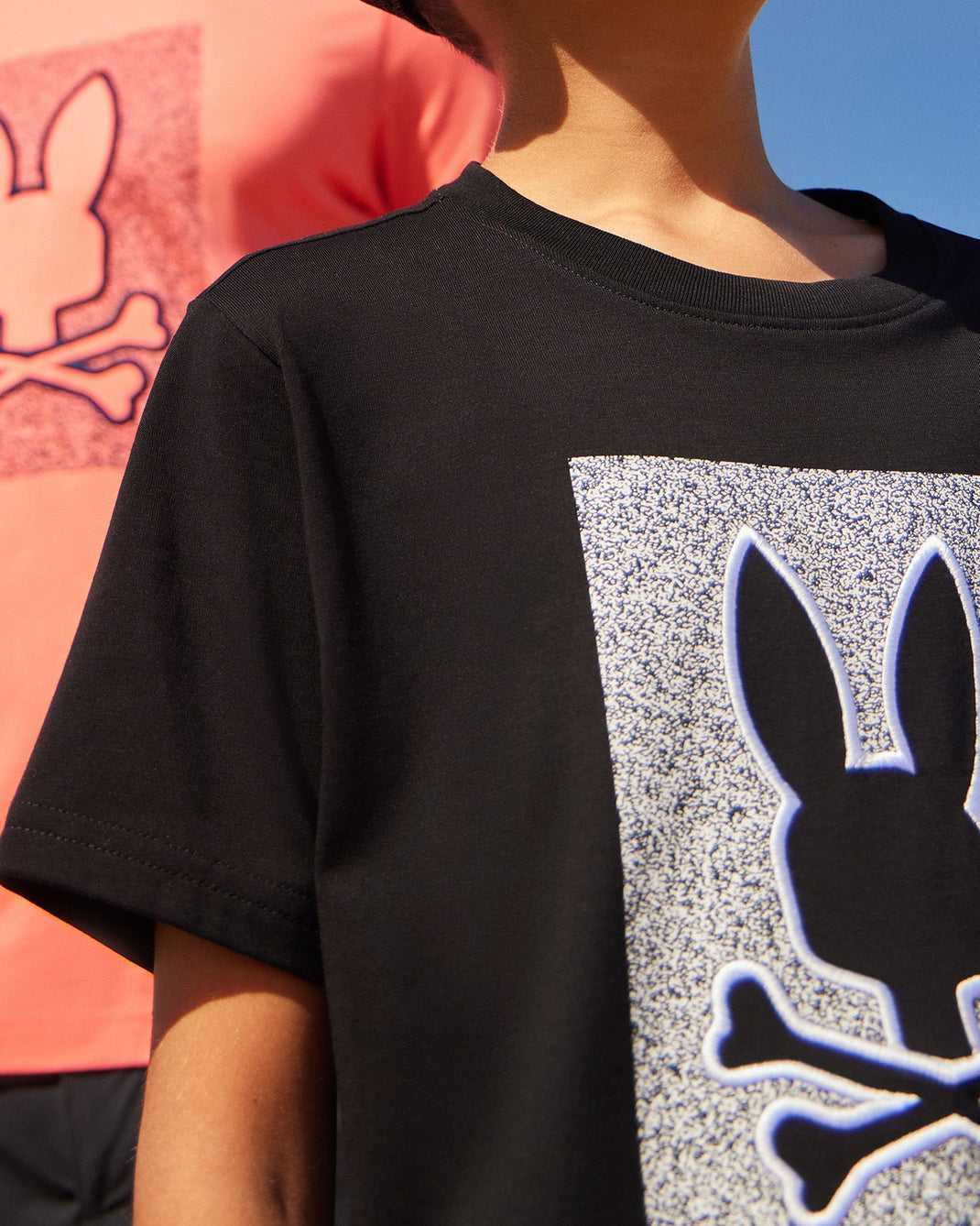 T Shirt Graphique Psycho Bunny Livingston Graphic Tee Noir Homme | WMP-60467797